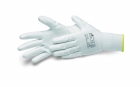 Handschoen soft touch wit 11 nylon met pu coating