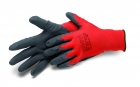 Handschoen soft grijs 11" nylon met nitril coating