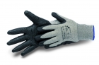 Handschoen soft waterdicht 9 nylon met zwarte nitrilcoating